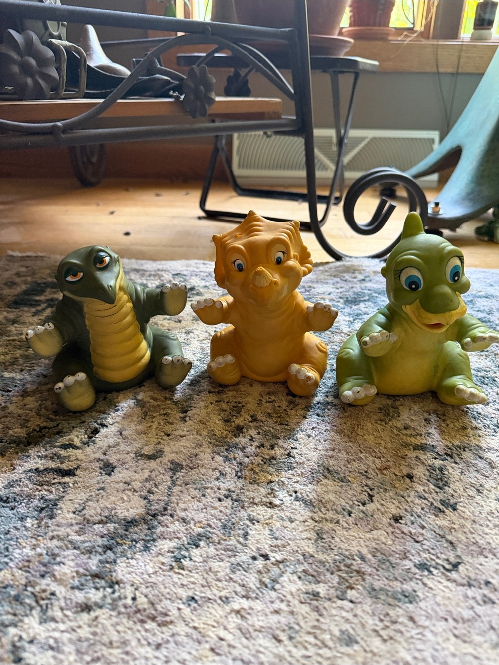 Land Before Time Dinosaur Hand Puppets 1988 Pizza Hut Set Of 3 Amblin Toys